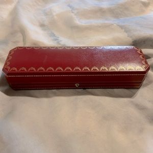 Empty CARTIER Jewelry Red & Gold Presentation Storage Box